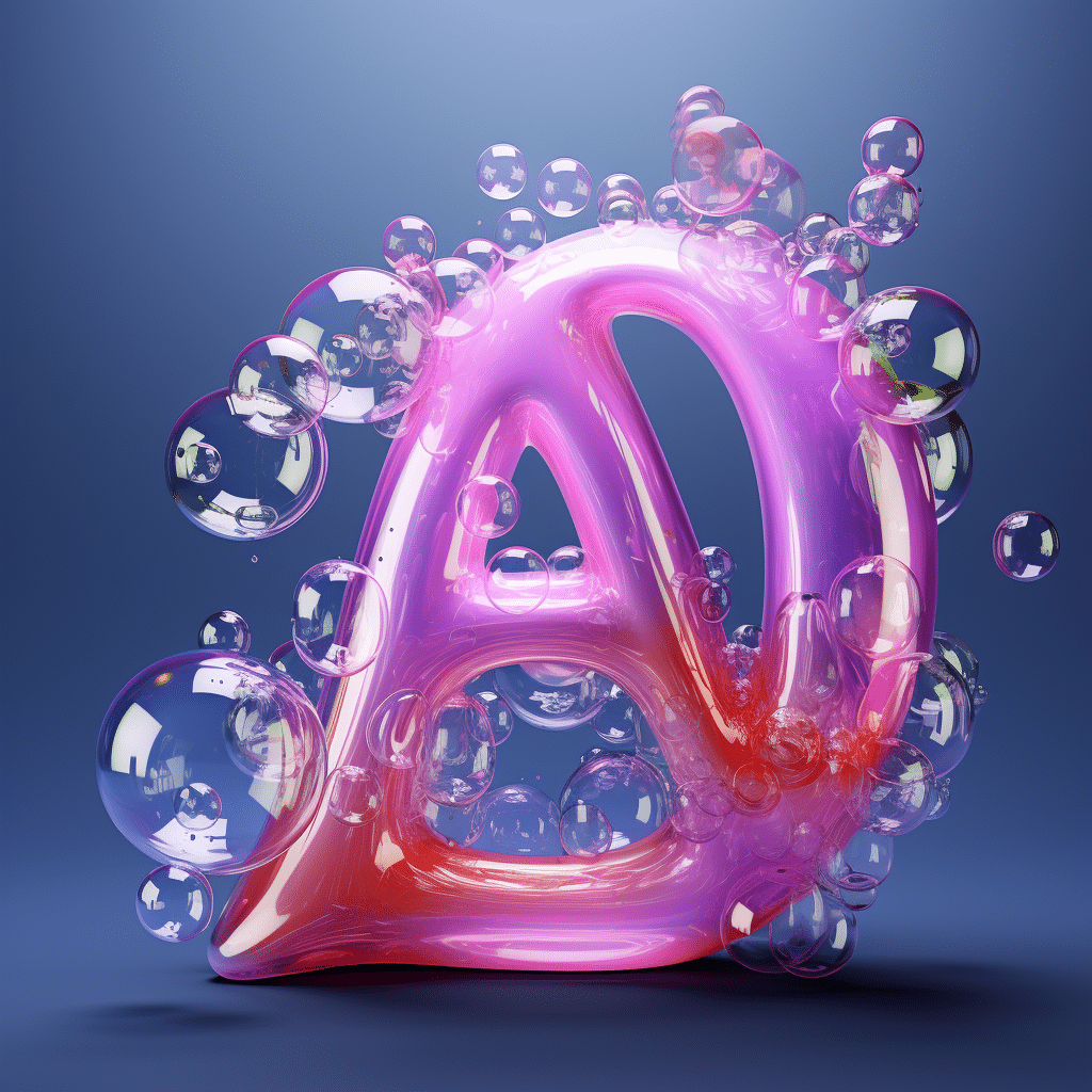 bubble letter a