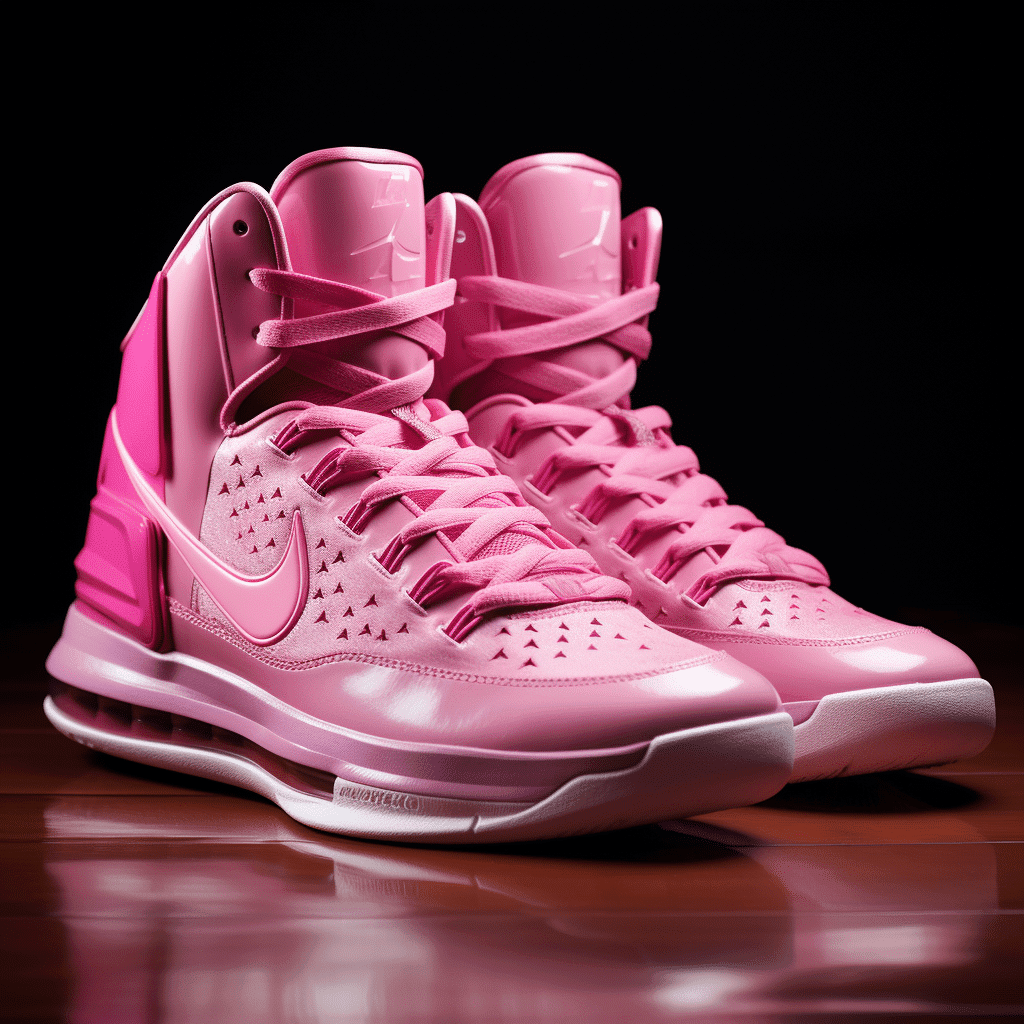 pink basketball shoes