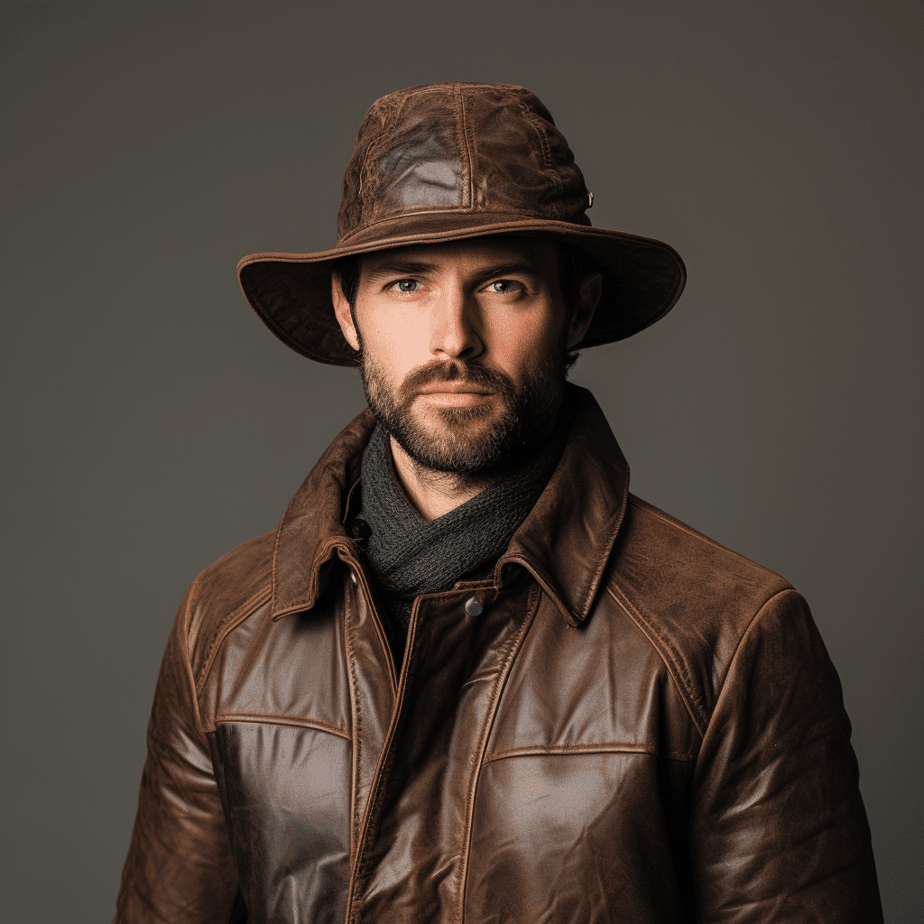 shop brown leather hat