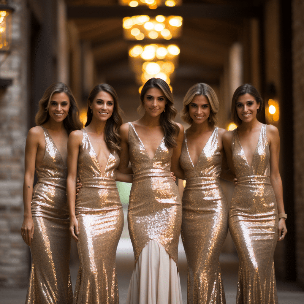 Gold Bridesmaid Dresses