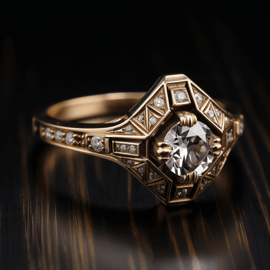 art deco engagement rings