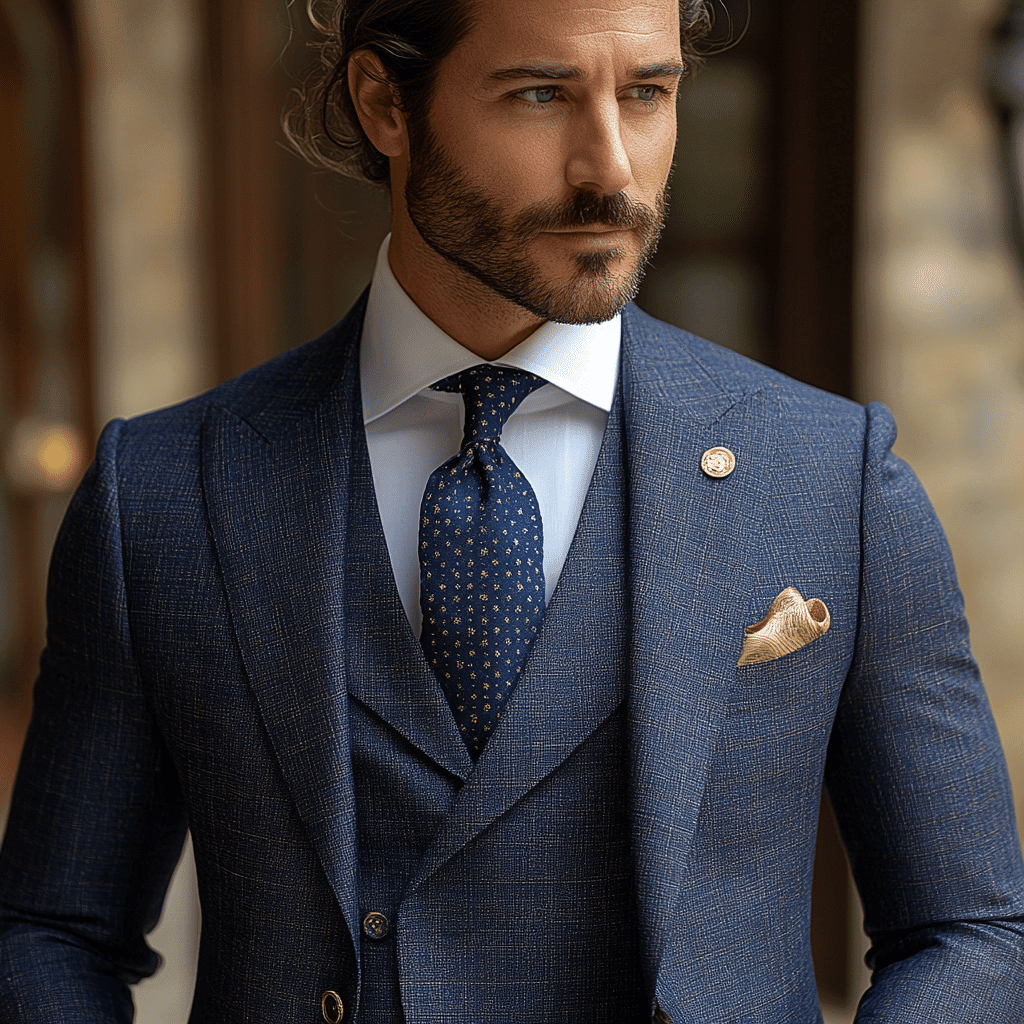 navy blue suit