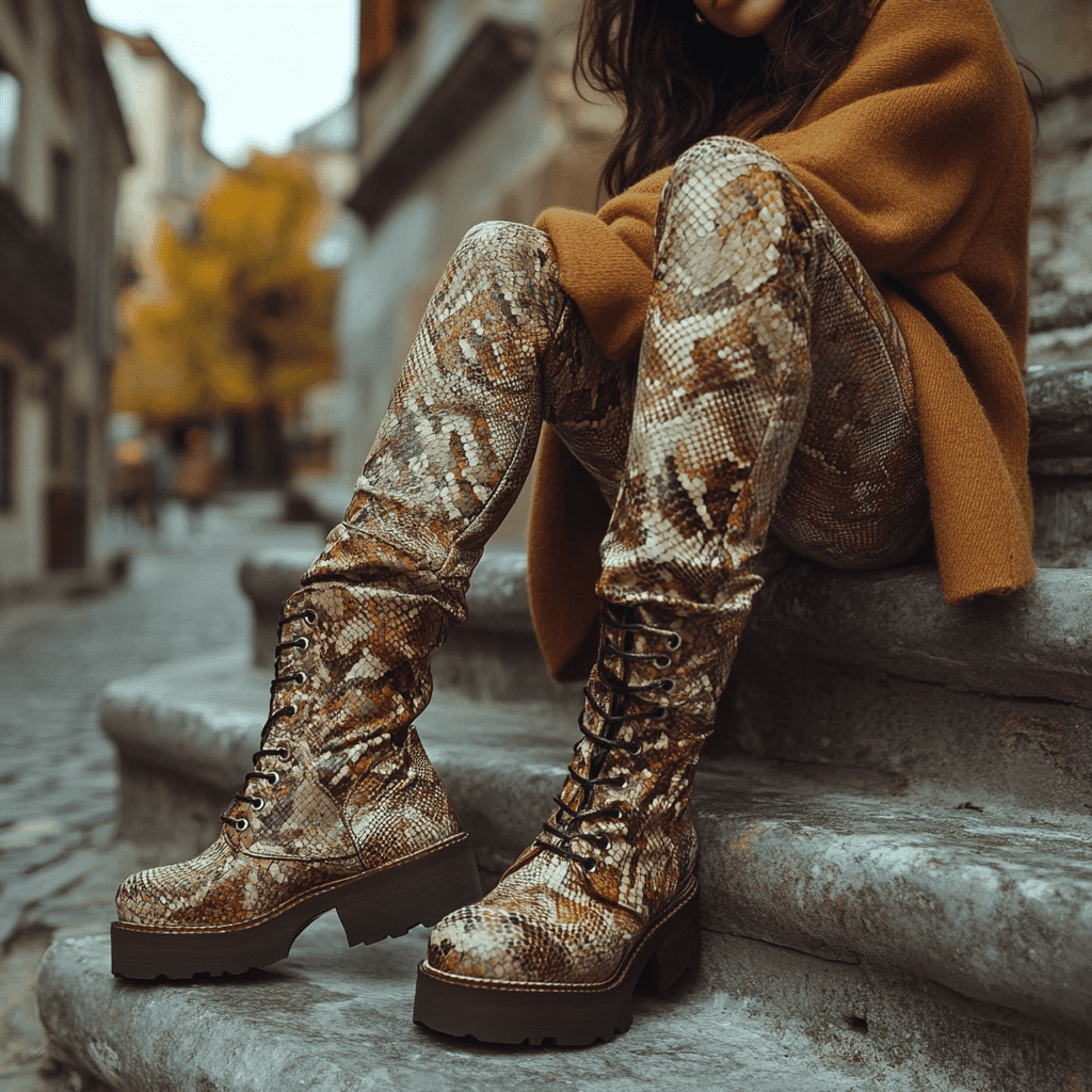 snakeskin boots