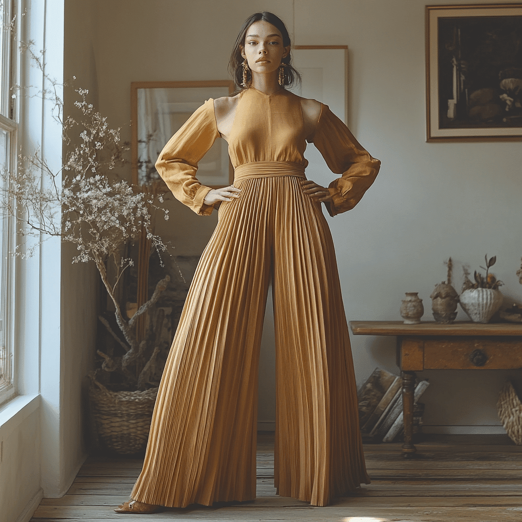 pleated pants