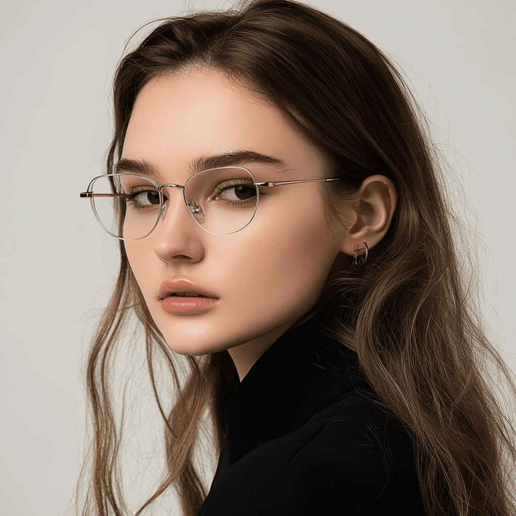 rimless glasses