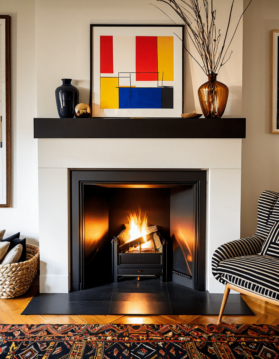 fireplace mantle