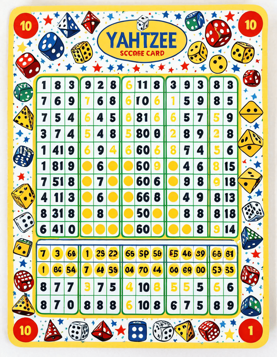yahtzee score card