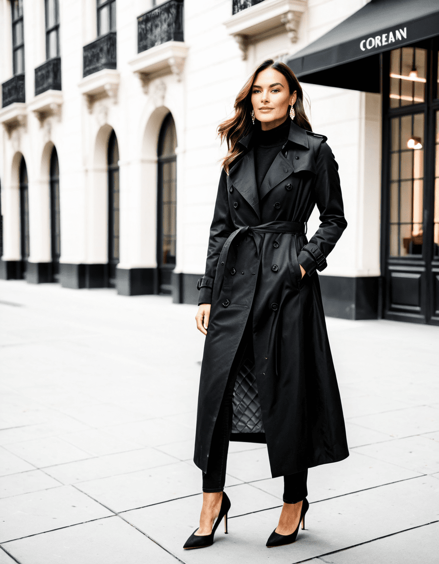 black trench coat