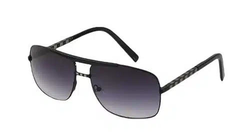 Andrew Tate Sunglasses Men's Premium Top G Classic Polarized Square Aviator Durable Metal Frame % UV Protection (Black Black)