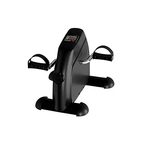 Under Desk Bike and Pedal Exerciser   At Home Physical Therapy Equipment and Exercise Machine for Arms and Legs with LCD Screen by Wakeman Fitness