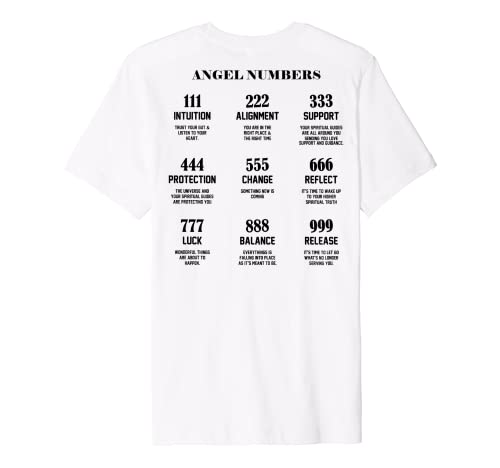 Angel numbers meanings list aesthetic astrology signs chart Premium T Shirt