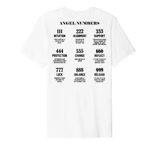 Angel numbers meanings list aesthetic astrology signs chart Premium T Shirt