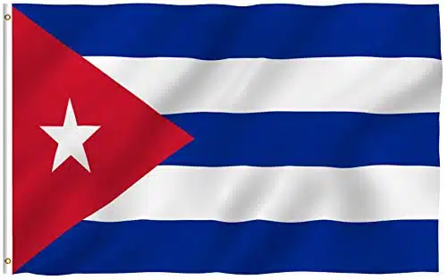 Anley Fly Breeze xFoot Cuba Flag   Vivid Color and Fade proof   Canvas Header and Double Stitched   Cuban National Flags Polyester with Brass Grommets X Ft
