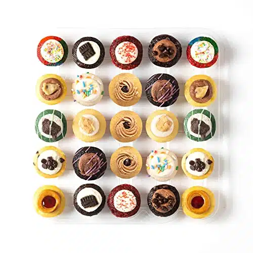 Baked by Melissa Cupcakes   Latest & Greatest   Assorted Bite Size Cupcakes   Flavors Include Red Velvet, Triple Chocolate, Cookie Dough & More (Count)