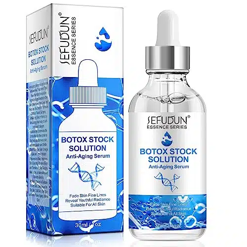 Botox Stock Solution Facial Serum Fl Oz, Botox Stock Anti Aging Serum For Face, Instant Face Tightening Botox, Reduce Fine Lines, Wrinkles, Boost Skin Collagen, Hydrate & Plump Skin