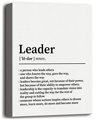 Canvas Wall Art Leadership Gifts Sign Decor, Leadership Quote, Thank You Boss Gift Canvas Prints Poster Wall Art for Office Decor, Hanging Wall Decor, Great Art Gift for Leadership Bossx