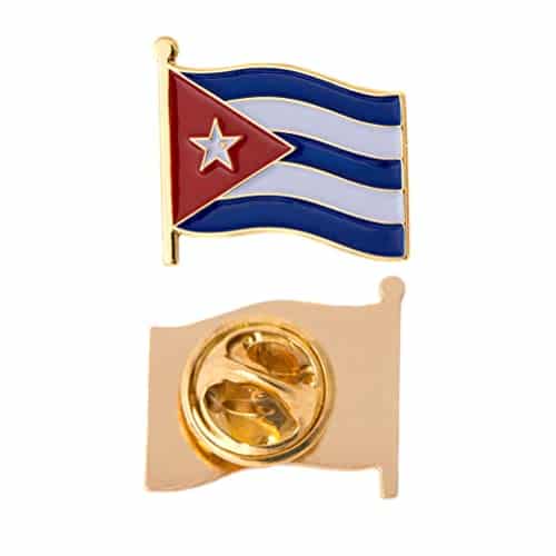 Cuba Lapel Pin Country Enamel Made of Metal Souvenir Hat Men Women Patriotic Cuban (Waving Flag Lapel Pin)