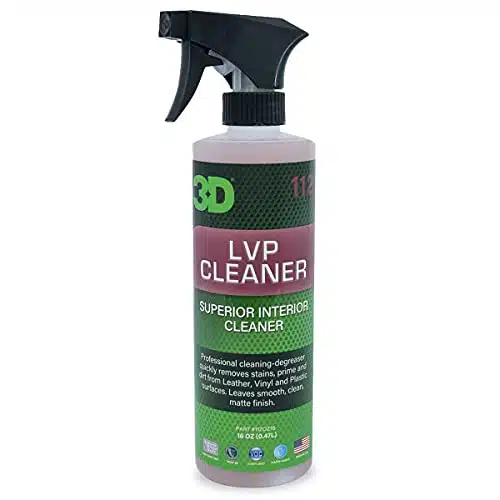 D LVP Interior Cleaner   Removes Dirt, Grime, Grease, Oil & Stains from Leather, Vinyl & Plastic   Great for Seats, Steering Wheels, Door Panels, Dashboards   Car, Office, Home Use oz.
