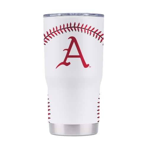 Gametime Sidekicks Arkansas oz White Tumbler   Officially Licensed, Stainless Steel, Double walled, Vacuum insulated, UV LED Printed Logos, Sweatless, Stays HotCold   Baseball Full Wrap