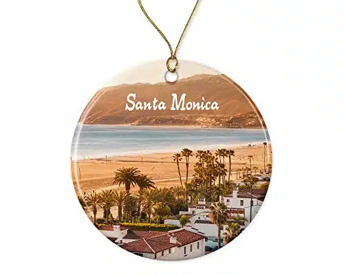 HTDesigns Santa Monica Ornament   Christmas Ornament   Christmas Ornament Tree Ornament   Santa Monica Christmas   Housewarming Gift   Travel