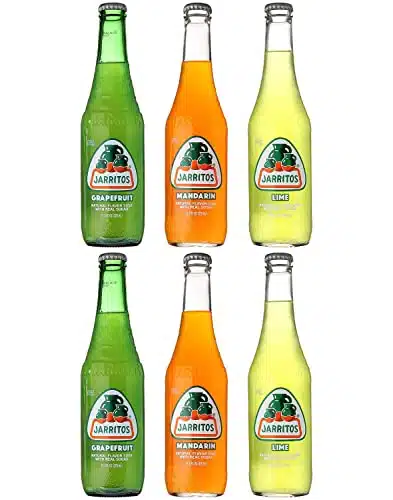 Jarritos Mexican Soft Soda Drink, Grapefruit, Mandarin, Lime   Variety Pack, oz Glass Bottle (Pack of , Total of Fl Oz)