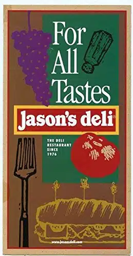 Jason's Deli For All Tastes Menu emphis Tennessee