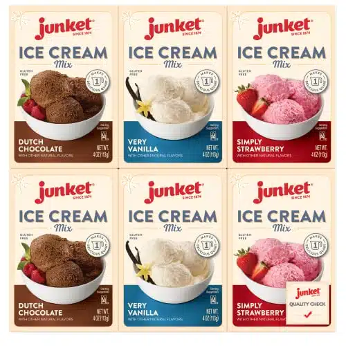 Junket Ice Cream Mix Bundle   Vanilla, Chocolate, Strawberry (Total)