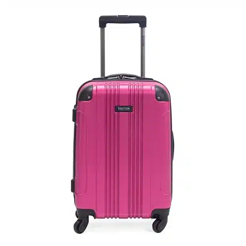 Kenneth Cole REACTION Out of Bounds Lightweight Hardshell heel Spinner Luggage, Magenta, Inch Carry On