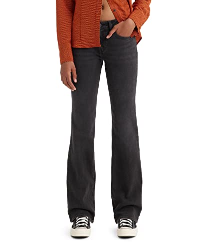 Levi's Women's Superlow Boot Jeans, (New) Black Worn in,