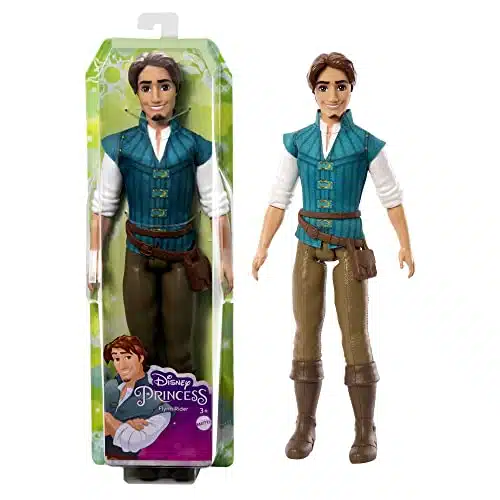 Mattel Disney Princess Toys, Posable Flynn Rider Fashion Doll in Signature Look Inspired by The Disney Movie Tangled, for Kids