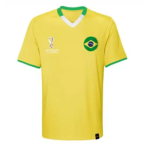 Outerstuff Mens FIFA World Cup Classic Secondary Short Sleeve Jersey, Yellow, X Large