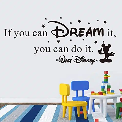 SHELLSTYLE Inspirational Wall Decals Quotes (If You can Dream it, You can do it.)