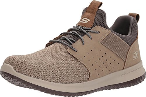 SKECHERS Men's Classic Fit Delson Camden Sneaker, Taupe, ide US