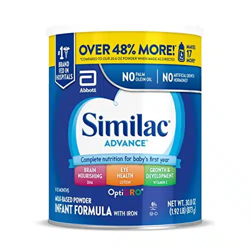 Similac Advance Infant Formula with Iron, Baby Formula Powder, oz Can