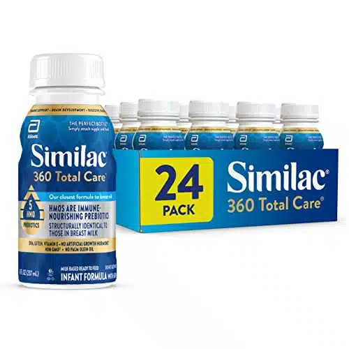 Similac Total Care Infant Formula, with HMO Prebiotics, Our Closest Formula to Breast Milk, Non GMO, Baby Formula, Ready to Feed, Fl Oz (Pack of )