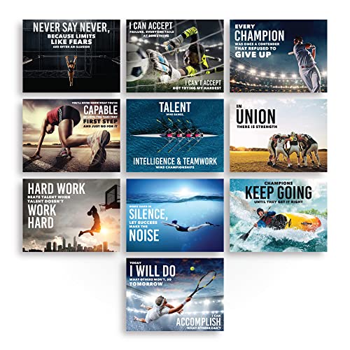 Sproutbrite Classroom Decorations   Sports High School Motivational Posters   Educational Inspirational Growth Mindset for Teacher and Students