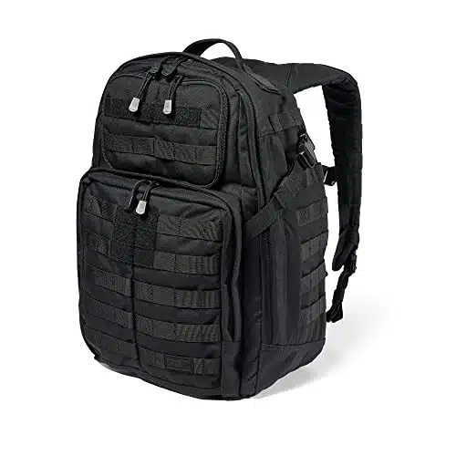 Tactical Backpack, Rush , Military Molle Pack, CCW and Laptop Compartment, Liter, Medium, Style , Black