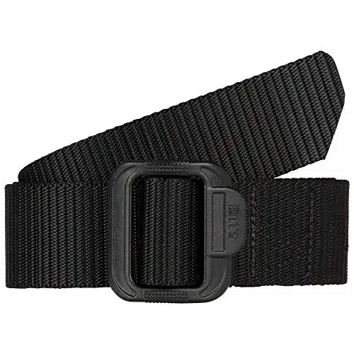 Tactical Men's Inch Convertible TDU Belt, Nylon Webbing, Fade and Fray Resistant, Black, XL, Style