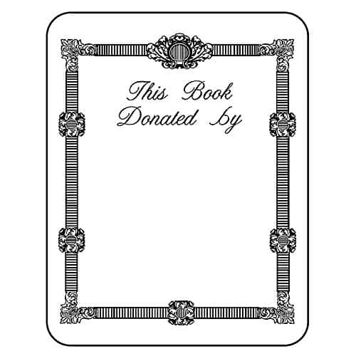 The Library Store Laser and Inkjet Bookplates This Book Donated by per Package