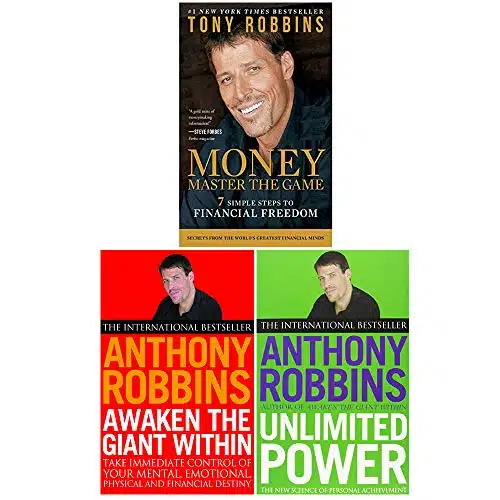 Tony Robbins Collection Books Set (Awaken The Giant Within, Unlimited Power, Money Master the Game)