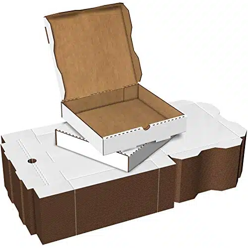 White Cardboard Pizza Boxes, Takeout Containers   x Pizza Box Size, Corrugated, Kraft â Pack