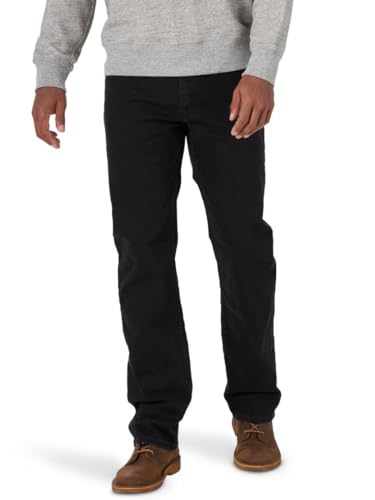 Wrangler Authentics Men's Regular Fit Comfort Flex Waist Jean, Black,  x L