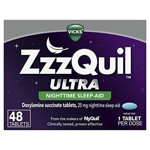 ZzzQuil ULTRA, Sleep Aid, Nighttime Sleep Aid, mg Doxylamine Succinate, From Makers of Nyquil, Non  Habit Forming, Fall Asleep Fast, Stay Asleep Longer, Count
