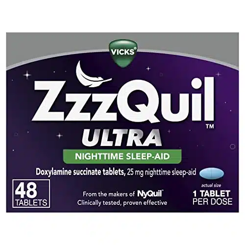 ZzzQuil ULTRA, Sleep Aid, Nighttime Sleep Aid, mg Doxylamine Succinate, From Makers of Nyquil, Non  Habit Forming, Fall Asleep Fast, Stay Asleep Longer, Count