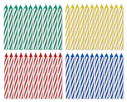 American Greetings Birthday Candles, Small Multicolored Spiral (Count)