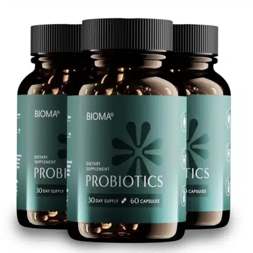 BIOMA Probiotics for Digestive Health, in Gut Health Probiotics and PrebioticsPostbiotics, Slow Release Synbiotic Probiotic Capsules for Complete Gut Harmony Probiotic Multi Enzyme (Caps)
