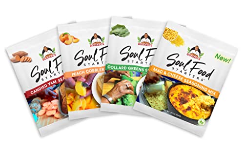 Booker's Soul Food Starters Sampler   Peach Cobbler, Yams, Collard Greens, Mac & Cheese Mixes
