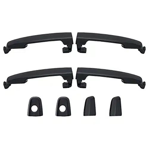 DEAL AUTO ELECTRIC PARTS pcs Complete Left+Right Front+Rear Side Smooth Black Exterior Door Handles Compatible With Matrix Corolla Camry Highlander RAVPrius Vibe ESESxA xB xD Yaris