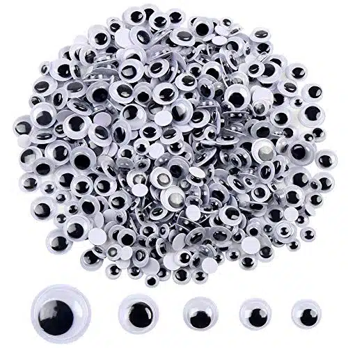 DECORA Pieces mm  mm Black Wiggle Googly Eyes with Self Adhesive â¦