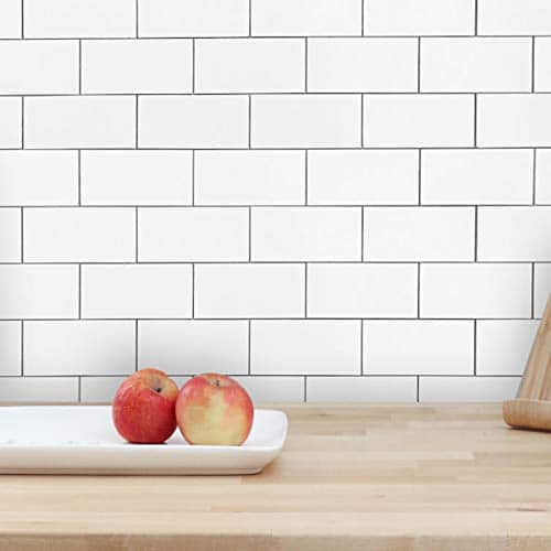 DIP White Subway Tile x Self Adhesive PVC Backsplash (Pack)